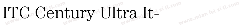 ITC Century Ultra It字体转换